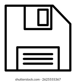 Floppy Disk Icon Element For Design