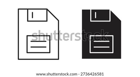 Floppy disk icon element for design projects