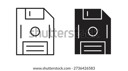 Floppy disk icon element for design projects