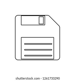 Floppy Disk icon. Element of Media for mobile concept and web apps icon. Thin line icon for website design and development, app development