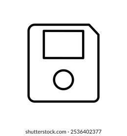 Floppy disk icon Flat art illustration in outline
