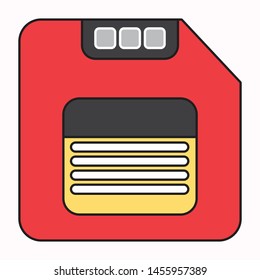 floppy disk icon. flat illustration of floppy disk vector icon for web