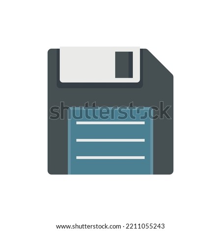 Floppy disk icon. Flat illustration of Floppy disk vector icon isolated on white background