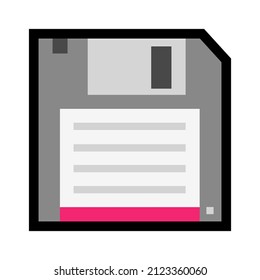 Floppy disk icon flat isolated on white background