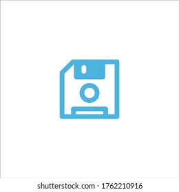 Floppy disk icon flat vector logo design. Trendy illustration signage symbol. Simple graphic.