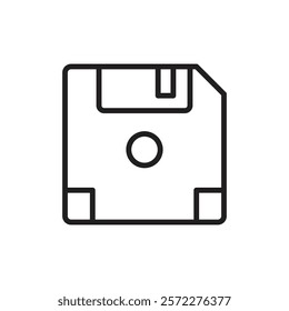 Floppy disk icon Flat vector set outline