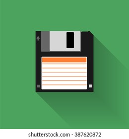 Floppy disk icon , front side, Vector illustrator , eps10 