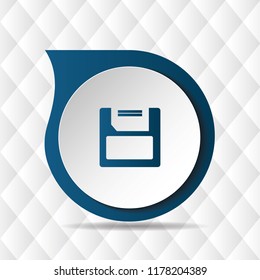 Floppy Disk Icon Geometric Background Vector Image
