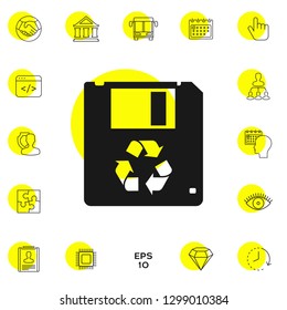 Floppy disk icon. Graphic elements for your design