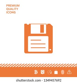 Floppy disk icon. Graphic elements for your design
