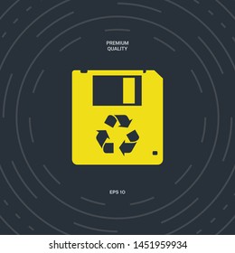 Floppy disk icon. Graphic elements for your design