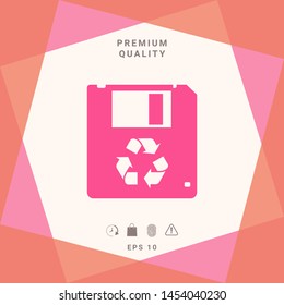 Floppy disk icon. Graphic elements for your design
