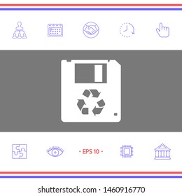Floppy disk icon. Graphic elements for your design
