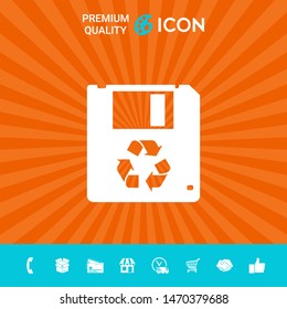 Floppy disk icon. Graphic elements for your design