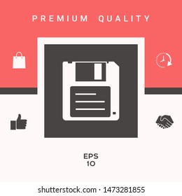 Floppy disk icon. Graphic elements for your design