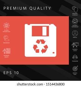 Floppy disk icon. Graphic elements for your design