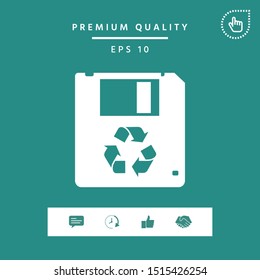 Floppy disk icon. Graphic elements for your design