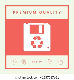 Floppy disk icon. Graphic elements for your design