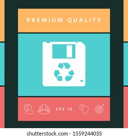 Floppy disk icon. Graphic elements for your design