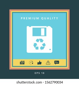 Floppy disk icon. Graphic elements for your design
