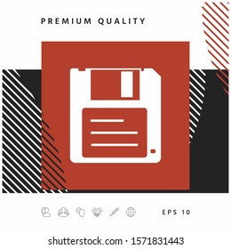 Floppy disk icon. Graphic elements for your design