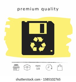 Floppy disk icon. Graphic elements for your design