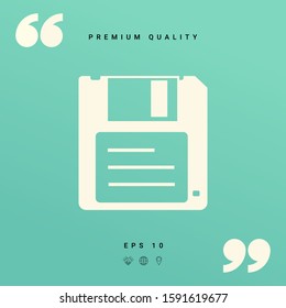 Floppy disk icon. Graphic elements for your design