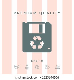 Floppy disk icon. Graphic elements for your design