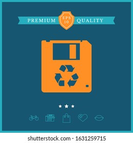 Floppy disk icon. Graphic elements for your design
