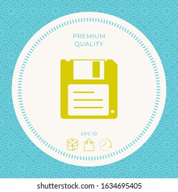 Floppy disk icon. Graphic elements for your design