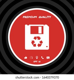 Floppy disk icon. Graphic elements for your design