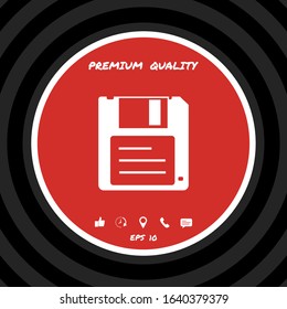 Floppy disk icon. Graphic elements for your design