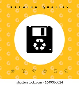 Floppy disk icon. Graphic elements for your design