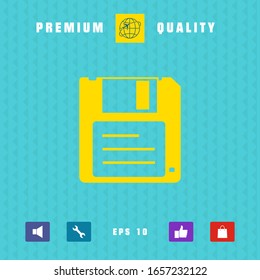 Floppy disk icon. Graphic elements for your design