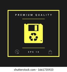 Floppy disk icon. Graphic elements for your design