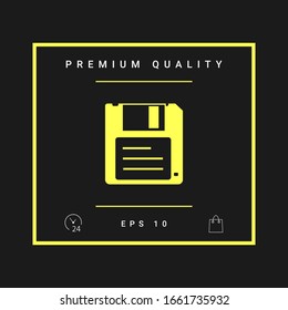 Floppy disk icon. Graphic elements for your design