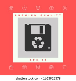 Floppy disk icon. Graphic elements for your design