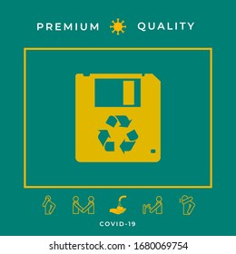 Floppy disk icon. Graphic elements for your design