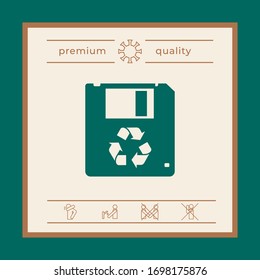 Floppy disk icon. Graphic elements for your design