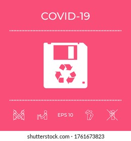 Floppy disk icon. Graphic elements for your design