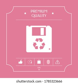 Floppy disk icon. Graphic elements for your design