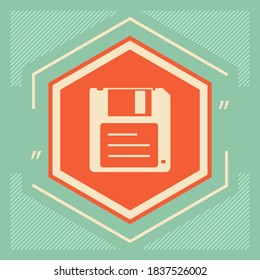 Floppy disk icon. Graphic elements for your design