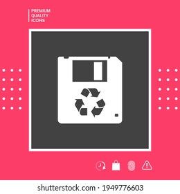 Floppy disk icon. Graphic elements for your design