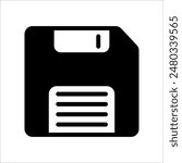 Floppy disk icon isolated on white background.