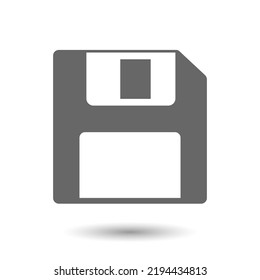 Icono de disquete aislado en blanco