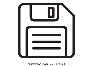 Floppy disk icon isolated on white background