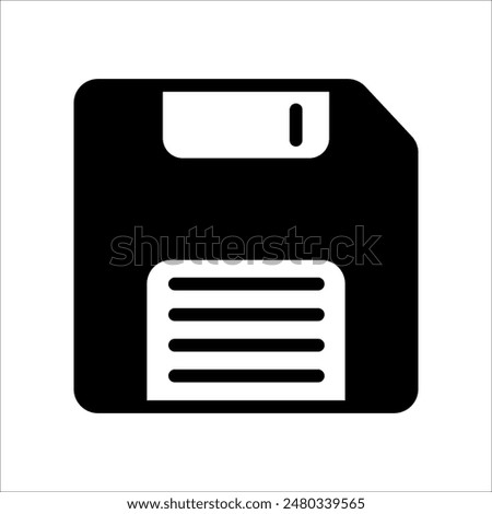 Floppy disk icon isolated on white background.