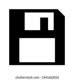 Floppy disk icon isolated vector illustration. High quality black style vector icon