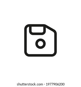 Floppy disk icon in line design style. Usage for web and mobile UI design.