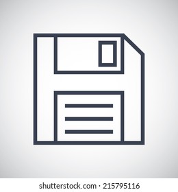 Floppy Disk icon in line style